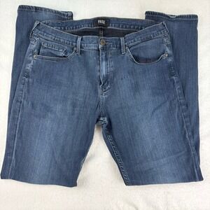 Paige Mens Federal Jeans Medium Wash 34 x 32 Straight Leg Stretch Zip‎ Fly